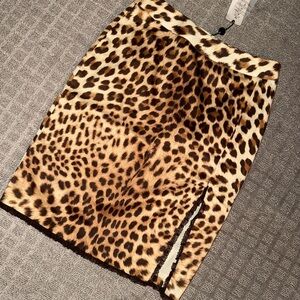 Blumarine Animal Print leopard brown pencil Skirt (new with tags)
